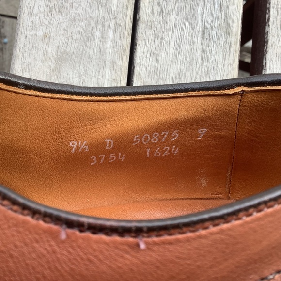 Allen Edmonds Stockbridge Split Toe Oxford Dress Shoes Leather Mens 9.5 D - Picture 6 of 6